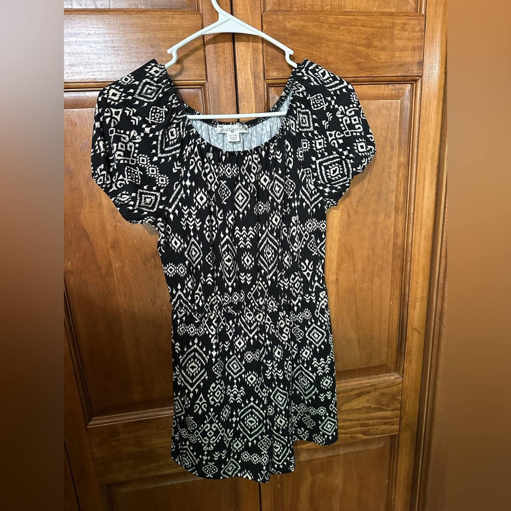 Black and White Patterned Romper